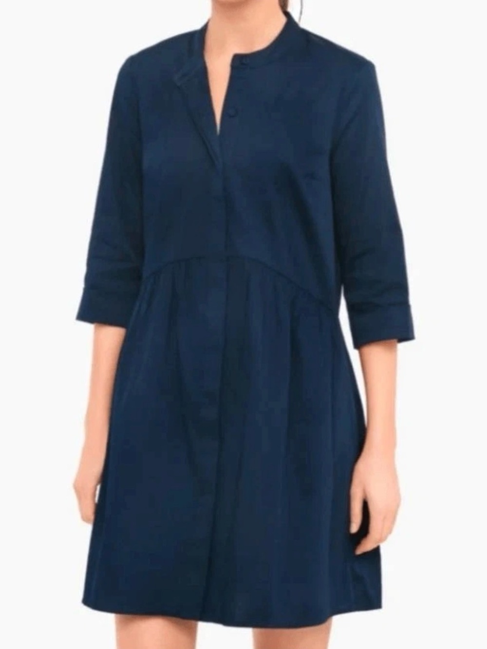 Tuckernuck Royal Navy Cotton Poplin Shirtdress L